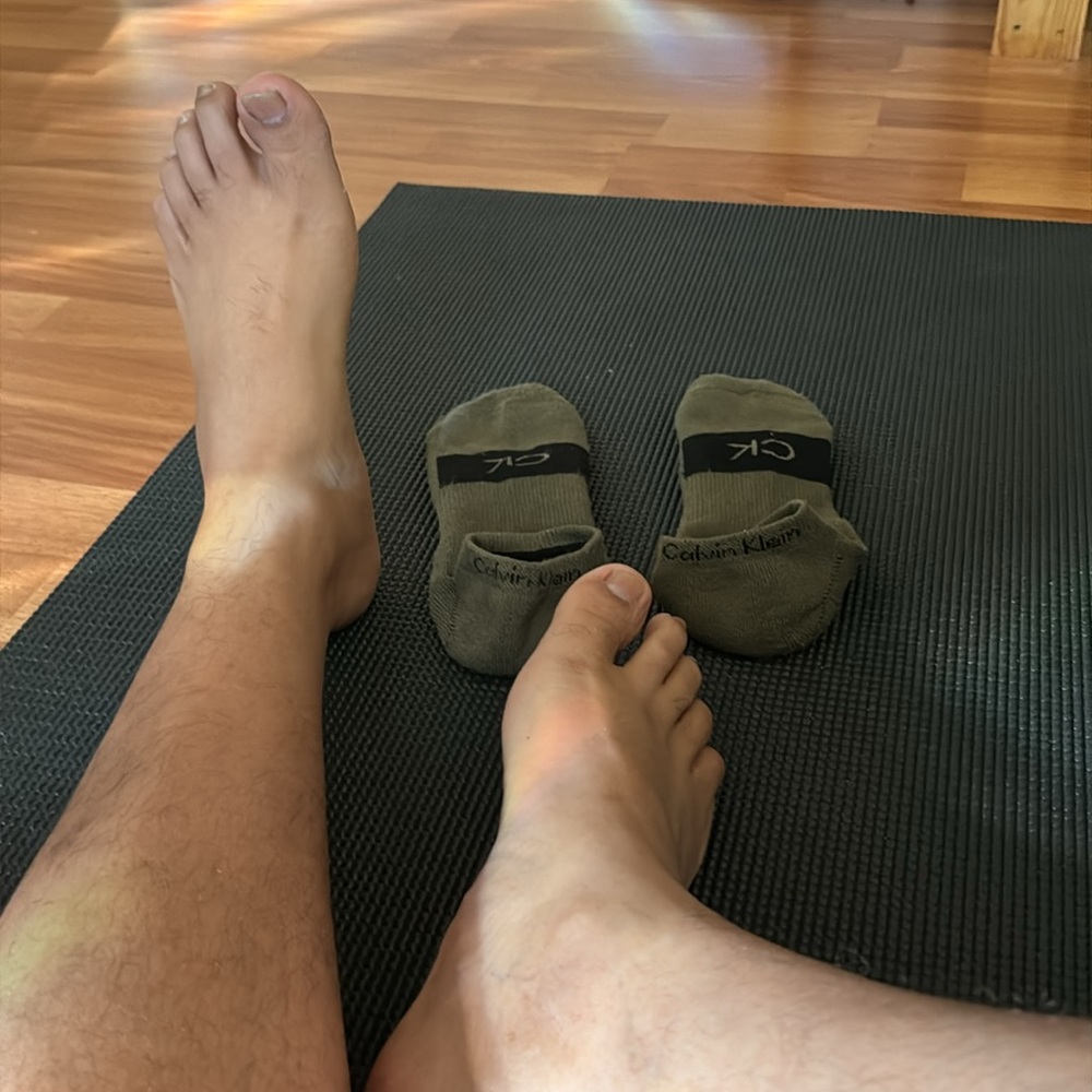 CK Army green ankle socks